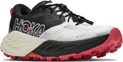 Herren-Laufschuh von Hoka mit Gore-Tex und Vibram-Sohle. Herren-Laufschuh von Hoka mit Gore-Tex und Vibram-Sohle.