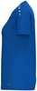 Blaues T-Shirt mit kurzen Ärmeln und Logo auf der Schulter.