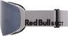 Skibrille mit grauem Band und Red Bull Spect Logo.