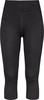 Dunkelgraue Damen-Capri-Leggings mit Markenlogo.