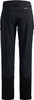 Schwarze Outdoorhose mit Markenlogo und verstärkten Bereichen.