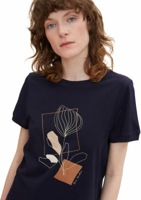 Tom Tailor Print Crew Neck női rövid ujjú póló Tom Tailor Print Crew Neck női rövid ujjú póló