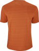 Orangefarbenes T-Shirt mit kurzen Ärmeln und dezentem Streifenmuster.
