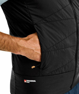 Ortovox Swisswool Piz Duan Wandergilet mit Kapuze