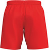 Rote Sporthose mit elastischem Bund, von hinten gezeigt.