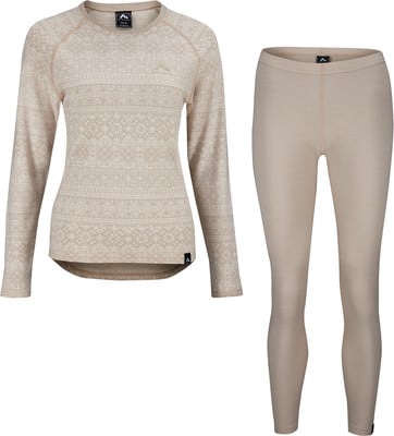Damen-Thermo-Langarmshirt und Leggings mit Muster. Damen-Thermo-Langarmshirt und Leggings mit Muster.