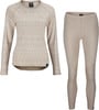 Damen-Thermo-Langarmshirt und Leggings mit Muster.
