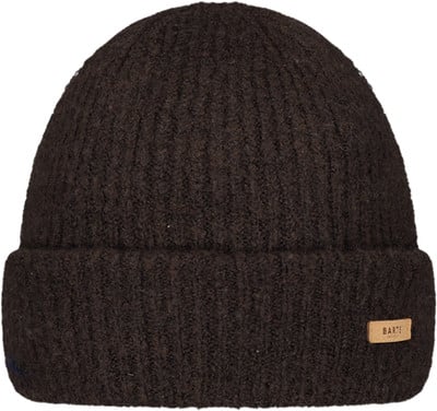 Braune Strickmütze mit Barts-Logo auf dem Etikett. Braune Strickmütze mit Barts-Logo auf dem Etikett.