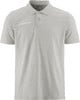 Graues Herren-Poloshirt von Craft mit kurzen Ärmeln und Logo auf der Brust.