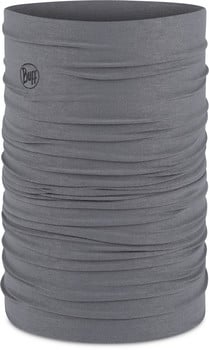 Grauer Schlauchschal mit Buff-Logo.
