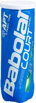 Eine blaue Dose Babolat APT Padel Tour Court Tennisschlägerbälle.