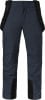 Dunkelblaue Skihose mit schwarzen Hosenträgern und Verstärkungen.