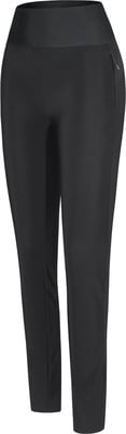 Schwarze Damen-Hose mit hohem Bund und seitlichen Reißverschlüssen. Schwarze Damen-Hose mit hohem Bund und seitlichen Reißverschlüssen.