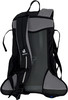 Rückseite eines schwarzen Deuter-Rucksacks mit atmungsaktivem Netzpanel.