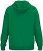 Grüner Hoodie von hinten gezeigt.