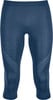 Damen dunkelblaue 3/4 Funktionsleggings mit nahtlosem Design.