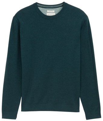 Tom Tailor Basic Crewn kötött férfi pulóver