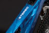 Blauer E-Bike-Rahmen mit STEREO-Schriftzug und Bosch-Logo.