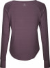 Damen-Pullover in Lila mit langen Ärmeln und Active Rebel Logo auf dem Rücken.