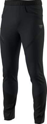 Schwarze Outdoorhose mit Dynafit-Logo auf dem linken Bein. Schwarze Outdoorhose mit Dynafit-Logo auf dem linken Bein.