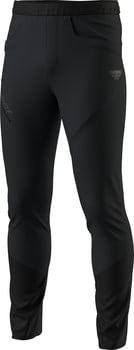 Schwarze Outdoorhose mit Dynafit-Logo auf dem linken Bein.