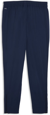 Dunkelblaue Sporthose mit elastischem Bund und Reißverschlüssen an den Knöcheln. Dunkelblaue Sporthose mit elastischem Bund und Reißverschlüssen an den Knöcheln.