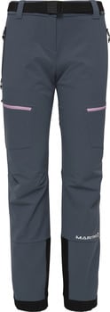 Damen-Outdoorhose in Dunkelgrau mit rosa Akzenten und Martini-Logo.