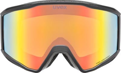 Uvex Skibrille mit reflektierender Beschichtung und Uvex colorvision Logo. Uvex Skibrille mit reflektierender Beschichtung und Uvex colorvision Logo.