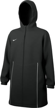 Schwarze Nike Herrenjacke mit Kapuze und weißem Logo.