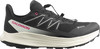 Schwarzer Salomon Laufschuh mit rosa Logo und Gore-Tex-Technologie.