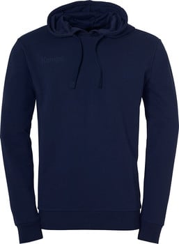 Dunkelblaue Herren-Kapuzenpullover mit Kempa-Logo auf der Brust.