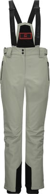 Damen Skihose mit Latz in Grau mit schwarzen Details. Damen Skihose mit Latz in Grau mit schwarzen Details.