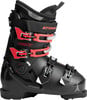 Schwarzer Atomic Skischuh mit roten Schnallen und Logo.