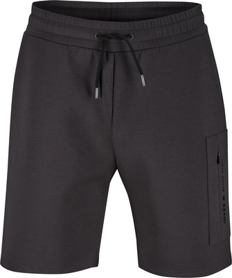 Herren dunkelgraue Shorts mit Reißverschlusstasche und Logo.