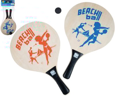 Happy People Beachball-Set 2 Schläger + 1 Ball