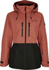 Damenjacke von Active Rebel mit Kapuze und Colorblocking in Rosa und Schwarz.