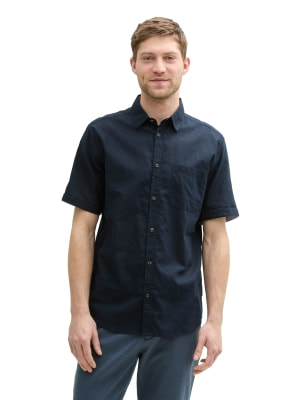 Tom Tailor TOM TAILOR Cotton Linen rövid ujjú ing