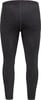 Damen dunkelgraue Leggings mit flacher Naht und grünem Logo an der Seite.
