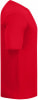 Rotes T-Shirt mit kurzen Ärmeln im Profil.