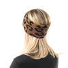 Damen-Strick-Haarband mit Leopardenmuster.