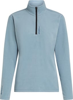 Blaue Fleecejacke mit kurzem Reißverschluss und O'Neill-Logo.