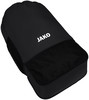 Schwarze Schuhtasche mit weißem JAKO-Logo und atmungsaktivem Mesh.