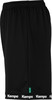 Schwarze Shorts mit elastischem Bund und Markenlogo am Saum.