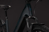 Detail eines Cube E-Bikes mit Federung und Vorderradschutzblech.