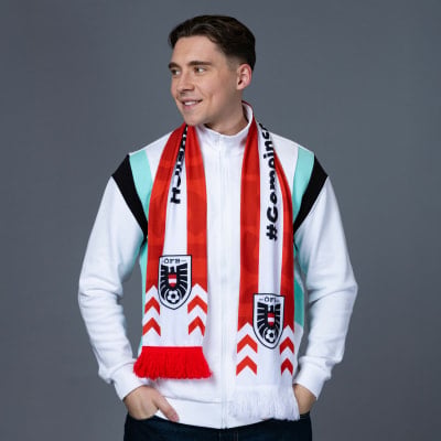 ÖFB Fan šál bavlna 140x17cm