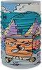 Nackenschutz mit buntem Aufdruck und Buff-Logo.