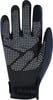 Schwarze Handschuhe mit weißen Quadraten und Roeckl-Logo am Handgelenk.