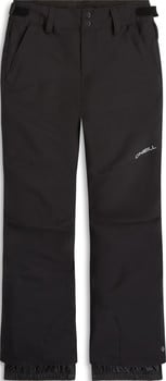 Schwarze O'Neill Skihose mit Logo auf dem Oberschenkel und verstellbarem Bund.