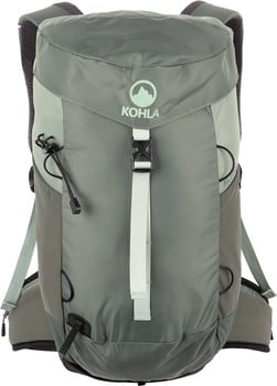 Grauer Rucksack mit Kohla-Logo und verstellbaren Trägern, ideal für einen aktiven Lebensstil.