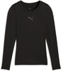 Schwarzes Langarmshirt mit Puma-Logo auf der Brust.